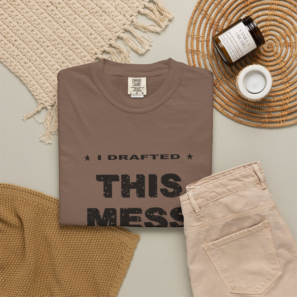 I Drafted This Mess Heavyweight Garment-Dyed Tee