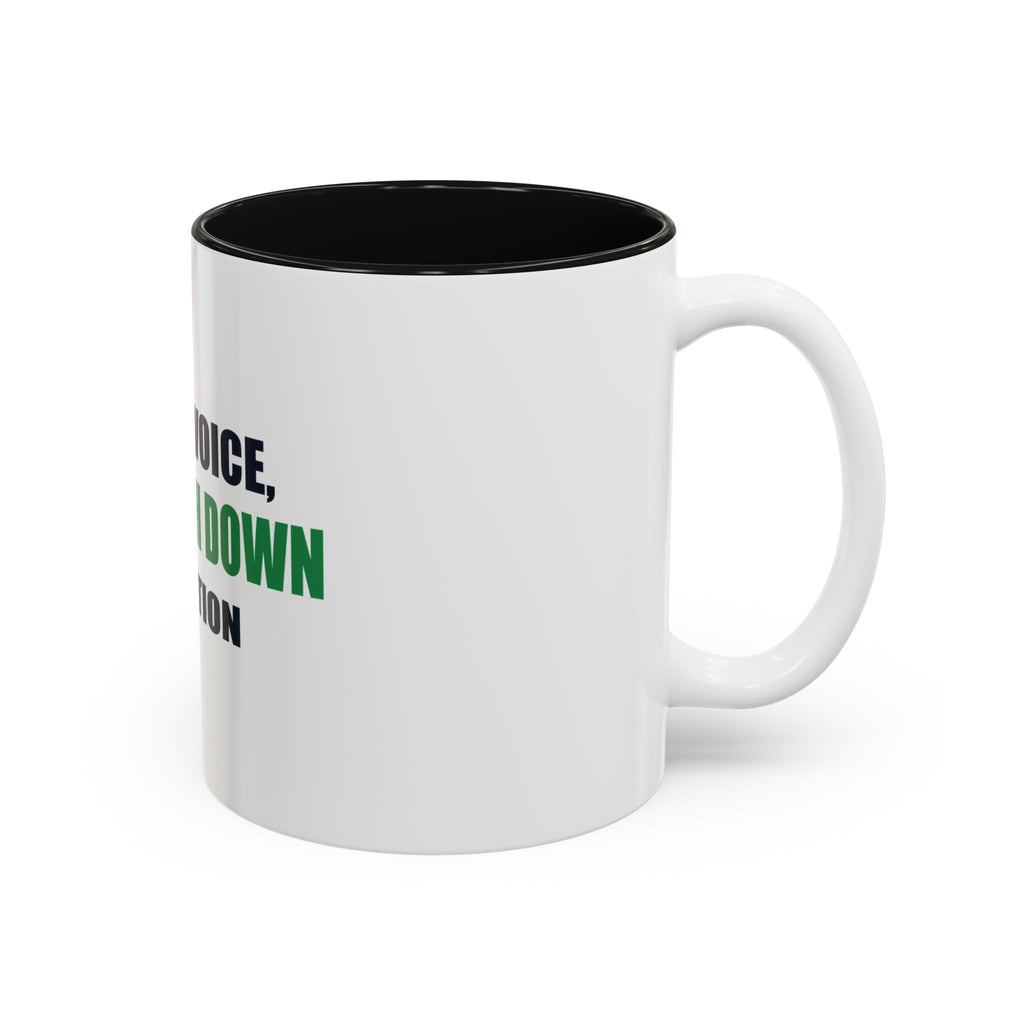 Dad Voice, Fourth Down Edition Two-Tone Mug