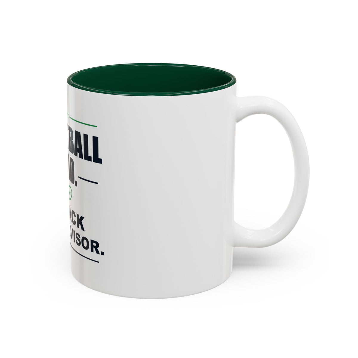 Football Dad. Snack Supervisor. Two-Tone Mug