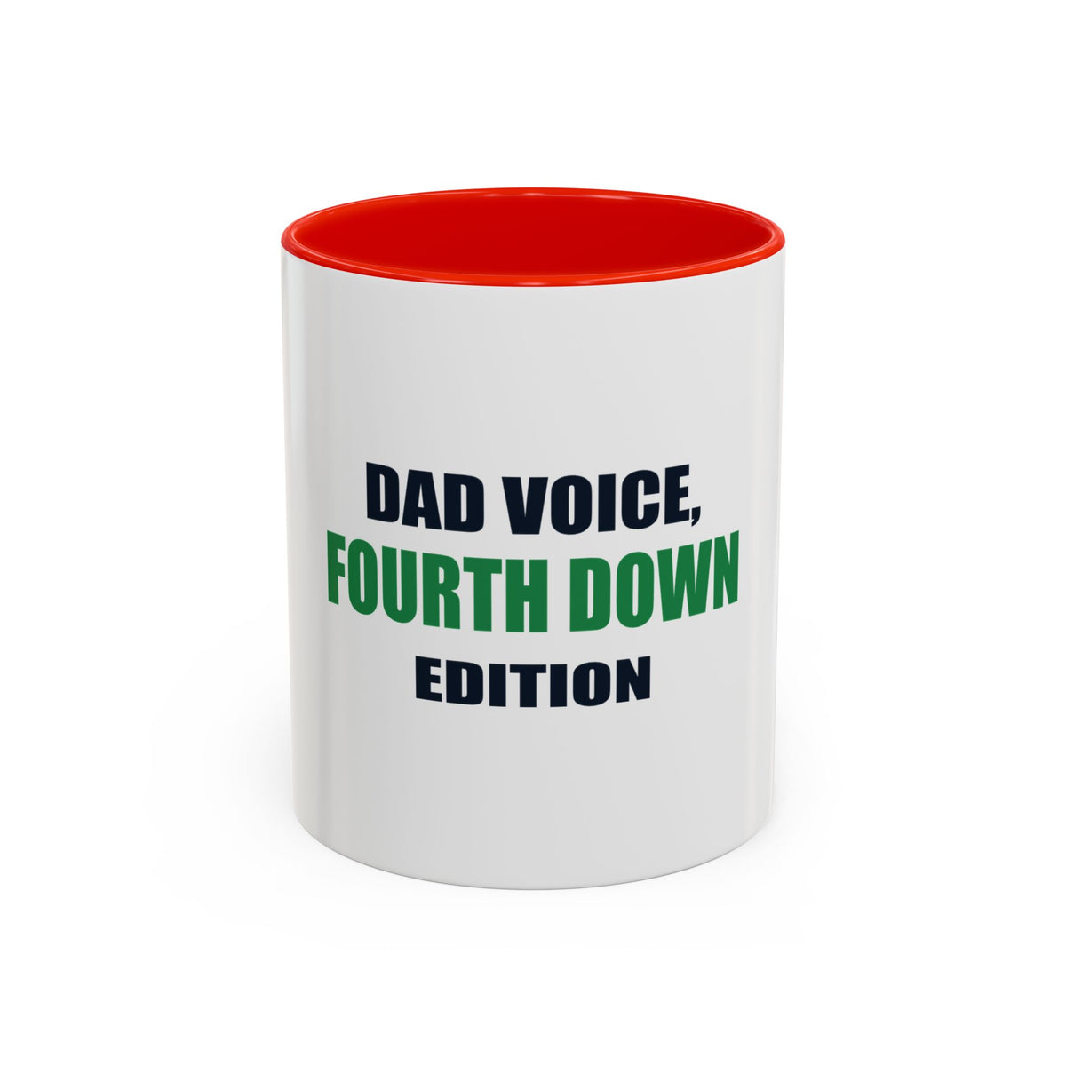 Dad Voice, Fourth Down Edition Two-Tone Mug