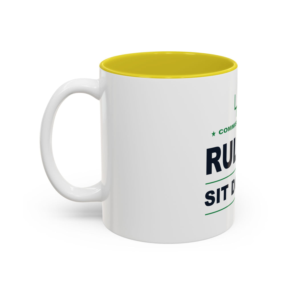 Commissioner Rules. Sit Down. Two-Tone Mug