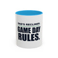 Dad's Recliner. Game Day Rules. Two-Tone Mug